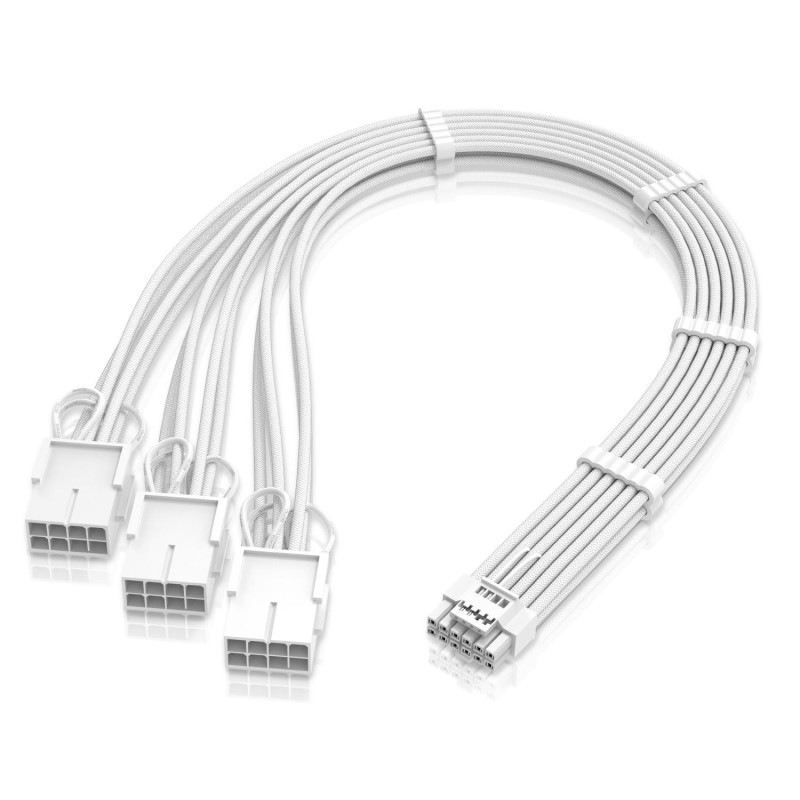 EZDIY-FAB Extension de câble d'alimentation GPU, 16 broches (12+4) 12VHPWR PCIe 5.0 mâle vers 3X PCIE 8 broches pour RTX4070ti/ 