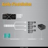 EZDIY-FAB Extension de câble d'alimentation GPU, 16 broches (12+4) 12VHPWR PCIe 5.0 mâle vers 3X PCIE 8 broches pour RTX4070ti/ 