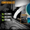 EZDIY-FAB Extension de câble d'alimentation GPU, 16 broches (12+4) 12VHPWR PCIe 5.0 mâle vers 3X PCIE 8 broches pour RTX4070ti/ 