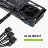 EZDIY-FAB Câble d'extension d'alimentation GPU, 16pin(12+4) 12VHPWR PCIe 5.0 Connector Male to 3X PCIE 8 PIN for RTX 4070Ti/4080