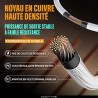 EZDIY-FAB Extension de câble d'alimentation GPU, 16 broches (12+4) 12VHPWR PCIe 5.0 mâle vers 3X PCIE 8 broches pour RTX4070ti/ 