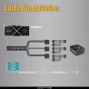 EZDIY-FAB Extension de câble d'alimentation GPU, 16 broches (12+4) 12VHPWR PCIe 5.0 mâle vers 3X PCIE 8 broches pour RTX4070ti/ 