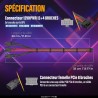 EZDIY-FAB Extension de câble d'alimentation GPU, 16 broches (12+4) 12VHPWR PCIe 5.0 mâle vers 3X PCIE 8 broches pour RTX4070ti/ 