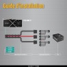 EZDIY-FAB Extension de câble d'alimentation GPU, 16 broches (12+4) 12VHPWR PCIe 5.0 mâle vers 3X PCIE 8 broches pour RTX4070ti/ 