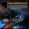 EZDIY-FAB Extension de câble d'alimentation GPU, 16 broches (12+4) 12VHPWR PCIe 5.0 mâle vers 3X PCIE 8 broches pour RTX4070ti/ 