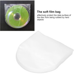 Lot de 100 Pochettes en Plastique Transparentes pour CD DVD, Couvertures Intérieures avec Design Transparent pour le Stockage et
