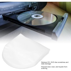 Lot de 100 Pochettes en Plastique Transparentes pour CD DVD, Couvertures Intérieures avec Design Transparent pour le Stockage et