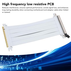Brrnoo Cable GPU Riser, PCIe 5.0 Cable Riser Compatible avec PCIe 4.0 3.0 2.0 1.0, X16 Cable Riser PCB 128 Gbps, Adaptateur Cabl