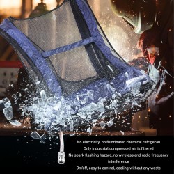 Tube Vortex de Gilet de Refroidissement avec Température de Sortie Réglable, Air comprimé filtré, sans Danger pour Les Applicati