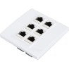 Cat 6 Plaque Murale Ethernet avec 6 Ports de Port Féminin à Femelle Cat6 pour les Installations de Réseau à Domicile et Bureau