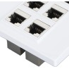 Cat 6 Plaque Murale Ethernet avec 6 Ports de Port Féminin à Femelle Cat6 pour les Installations de Réseau à Domicile et Bureau