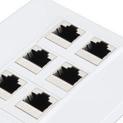 Cat 6 Plaque Murale Ethernet avec 6 Ports de Port Féminin à Femelle Cat6 pour les Installations de Réseau à Domicile et Bureau