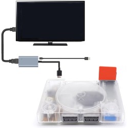 Kit d'émulateur de lecteur optique ps1, boîtier imprimé en 3d, accessoires de jeu avec carte de stockage, compatible pour scph 1
