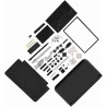 Kit de Remplacement de Réparation Complète de Boîtier 3DS XL pour Systèmes Complets de Réparation Rouge Bleu Blanc (Noir)