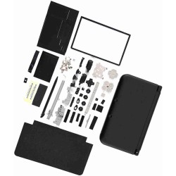 Kit de Remplacement de Réparation Complète de Boîtier 3DS XL pour Systèmes Complets de Réparation Rouge Bleu Blanc (Noir)