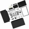 Kit de Remplacement de Réparation Complète de Boîtier 3DS XL pour Systèmes Complets de Réparation Rouge Bleu Blanc (Noir)