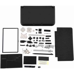 Kit de Remplacement de Réparation Complète de Boîtier 3DS XL pour Systèmes Complets de Réparation Rouge Bleu Blanc (Noir)