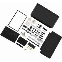 Kit de Remplacement de Réparation Complète de Boîtier 3DS XL pour Systèmes Complets de Réparation Rouge Bleu Blanc (Noir)
