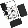 Kit de Remplacement de Réparation Complète de Boîtier 3DS XL pour Systèmes Complets de Réparation Rouge Bleu Blanc (Noir)