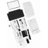 Kit de Remplacement de Réparation Complète de Boîtier 3DS XL pour Systèmes Complets de Réparation Rouge Bleu Blanc (Blanc)