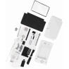 Kit de Remplacement de Réparation Complète de Boîtier 3DS XL pour Systèmes Complets de Réparation Rouge Bleu Blanc (Blanc)