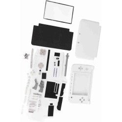 Kit de Remplacement de Réparation Complète de Boîtier 3DS XL pour Systèmes Complets de Réparation Rouge Bleu Blanc (Blanc)