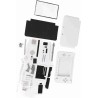 Kit de Remplacement de Réparation Complète de Boîtier 3DS XL pour Systèmes Complets de Réparation Rouge Bleu Blanc (Blanc)