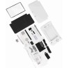 Kit de Remplacement de Réparation Complète de Boîtier 3DS XL pour Systèmes Complets de Réparation Rouge Bleu Blanc (Blanc)