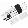 Kit de Remplacement de Réparation Complète de Boîtier 3DS XL pour Systèmes Complets de Réparation Rouge Bleu Blanc (Blanc)