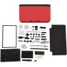 Kit de Remplacement de Réparation Complète de Boîtier 3DS XL pour Systèmes Complets de Réparation Rouge Bleu Blanc (Rouge)