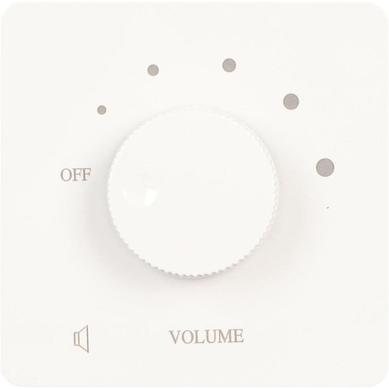 Contrôle de Volume Professionnel 50W, Bouton de Réglage à 5 Vitesses, Contrôleur de Volume, Haut-parleurs Domestiques (Blanc)