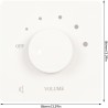 Contrôle de Volume Professionnel 50W, Bouton de Réglage à 5 Vitesses, Contrôleur de Volume, Haut-parleurs Domestiques (Blanc)
