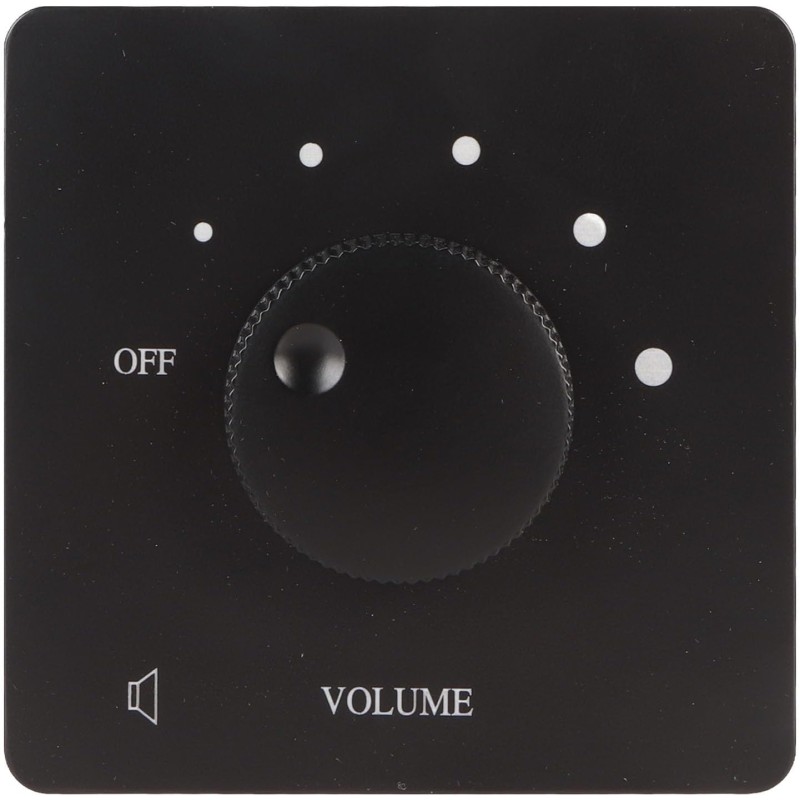 Contrôle de Volume Professionnel 50W, Bouton de Réglage à 5 Vitesses, Contrôleur de Volume, Haut-parleurs Domestiques (Noir)