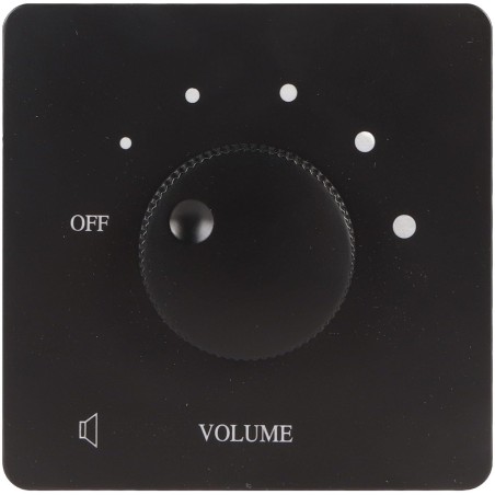 Contrôle de Volume Professionnel 50W, Bouton de Réglage à 5 Vitesses, Contrôleur de Volume, Haut-parleurs Domestiques (Noir)