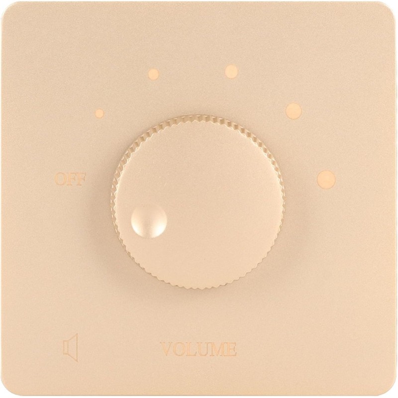 Contrôle de Volume Professionnel 50W, Bouton de Réglage à 5 Vitesses, Contrôleur de Volume, Haut-parleurs Domestiques (Or)