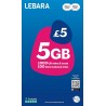 Lebara Carte SIM : 5 Go pour 2,50 £, moitié prix pour les 3 premiers mois, pas de contrat, appels britanniques, SMS et appels in