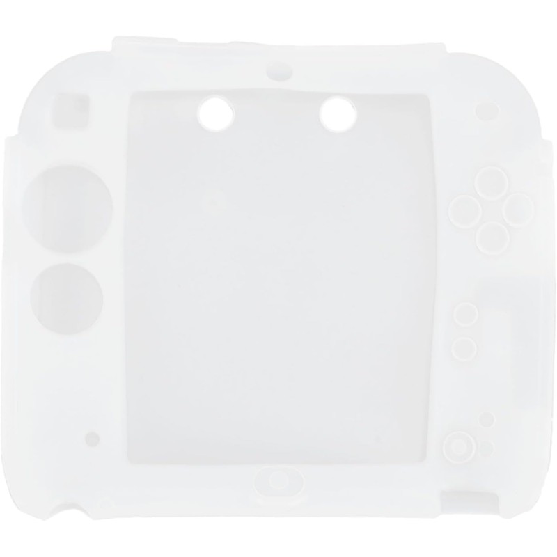 Coque de en silicone 2ds avec protections d'écran supérieure et inférieure, coque souple résistante aux rayures pour contrôleur,