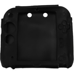 Coque de en silicone 2ds avec protections d'écran supérieure et inférieure, coque souple résistante aux rayures pour contrôleur,