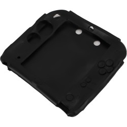 Coque de en silicone 2ds avec protections d'écran supérieure et inférieure, coque souple résistante aux rayures pour contrôleur,