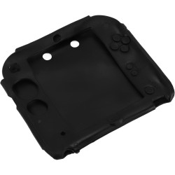 Coque de en silicone 2ds avec protections d'écran supérieure et inférieure, coque souple résistante aux rayures pour contrôleur,