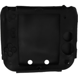 Coque de en silicone 2ds avec protections d'écran supérieure et inférieure, coque souple résistante aux rayures pour contrôleur,
