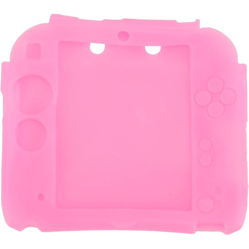 Coque de en Silicone 2DS avec Protections D'écran Supérieure et Inférieure, Coque Souple Résistante aux Rayures pour Contrôleur,