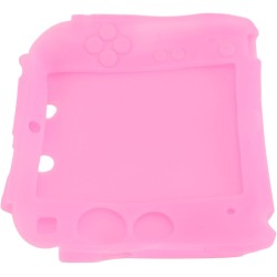 Coque de en Silicone 2DS avec Protections D'écran Supérieure et Inférieure, Coque Souple Résistante aux Rayures pour Contrôleur,