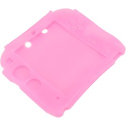 Coque de en Silicone 2DS avec Protections D'écran Supérieure et Inférieure, Coque Souple Résistante aux Rayures pour Contrôleur,