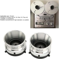 1 paire d'adaptateurs de moyeu NAB 10 pouces en aluminium poli dispositif de chargement universel pour ReVox Akai Teac concentri