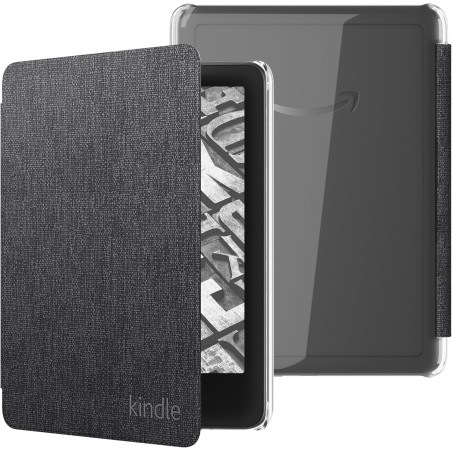 Tout nouvel étui en tissu avec dos transparent pour kindle paperblanc (modèle 2024) et kindle colorsoft signature edition