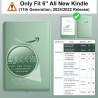 MoKo Étui Compatible avec 6" Kindle(11e Génération Modèle 2024/2022) & Version Internationale, Coque Légère avec Réveil/Sommeil 