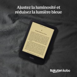 Kobo Clara BW | Liseuse | Écran Tactile Anti-reflet de 6” avec ComfortLight Pro | Option de Mode Sombre | Livres Audio | Étanche