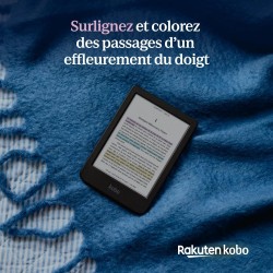 Kobo Clara Colour | Liseuse eBook Couleur | Écran Couleur E Ink Kaleido™ 3 sans Reflets de 6" | Option Mode Sombre | Étanche | L