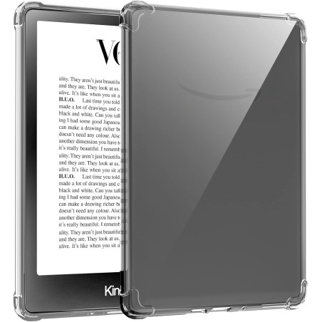 TQQ Étui pour 6 Pouces Amazon Kindle 11e génération 2024 et 2022, Coque arrière Fine et Souple en Caoutchouc TPU avec Bords renf